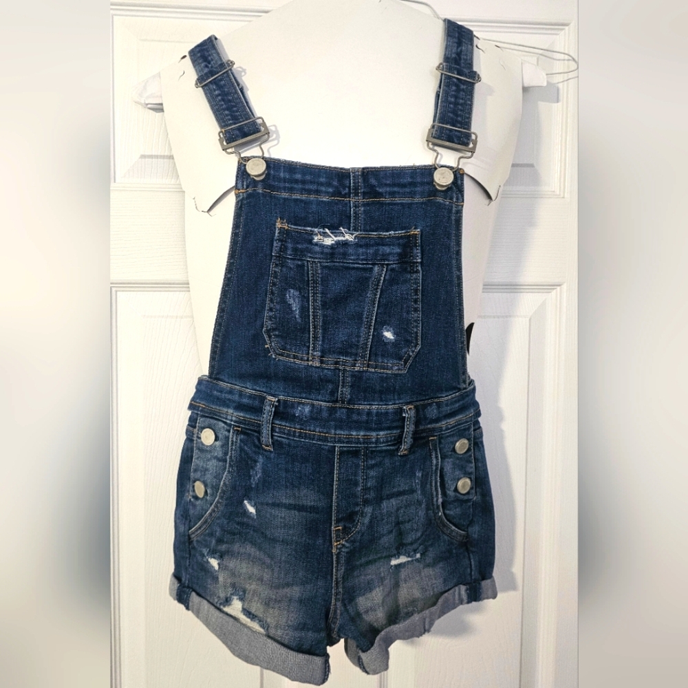 Blank NYC Denim Distressed Overall shorts - Size 24